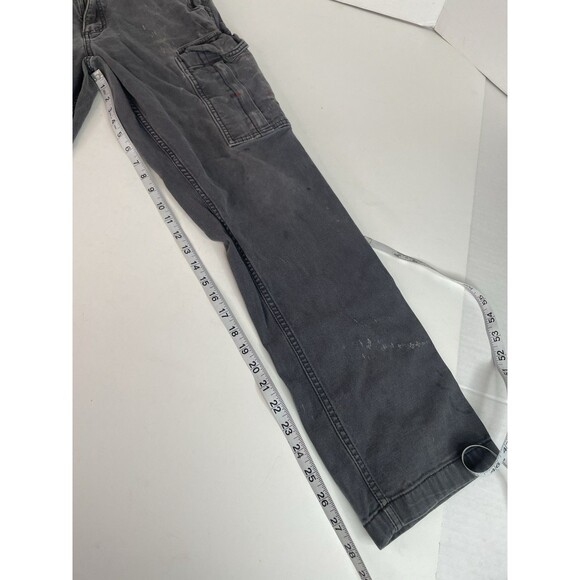 Carhartt Work Pants 31X32, Dark Grey, Relaxed Fit, Worn, Logo, Distressed - Picture 7 of 9
